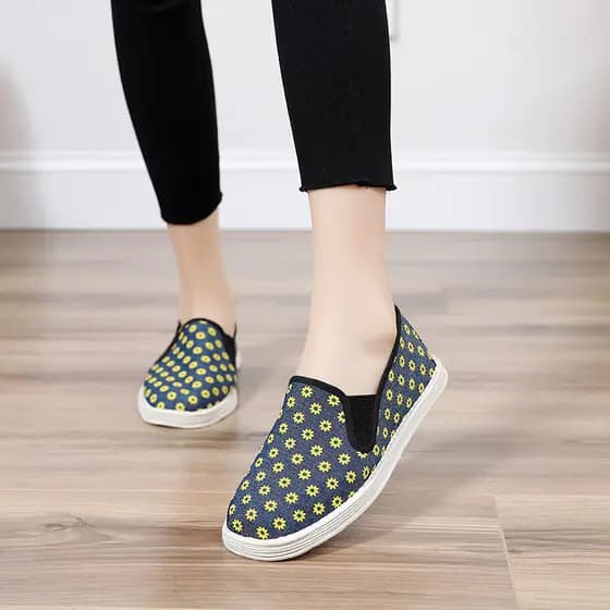 Desodorante pano sapatos femininos velho pequim artesanal Melaleuca sola de pano meia-idade idosos mãe sapatos femininos
