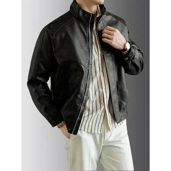 Haining American Outdoor Motorcycle Clothing Jaqueta de couro Casual masculina outono novo estilo roupas de ciclismo Ruf