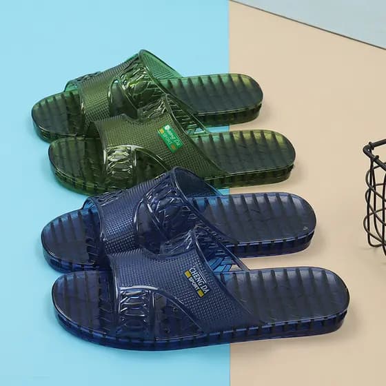 Chinelos esportivos masculinos luz de borracha macia casa casal interior ao ar livre wear moda verão novo estilo macio r