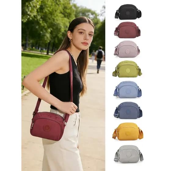 2026 Novo estilo à prova d'água tamanho pequeno moda bolsa mensageiro multicamadas bolsa de ombro leve bolsa de mãe de m