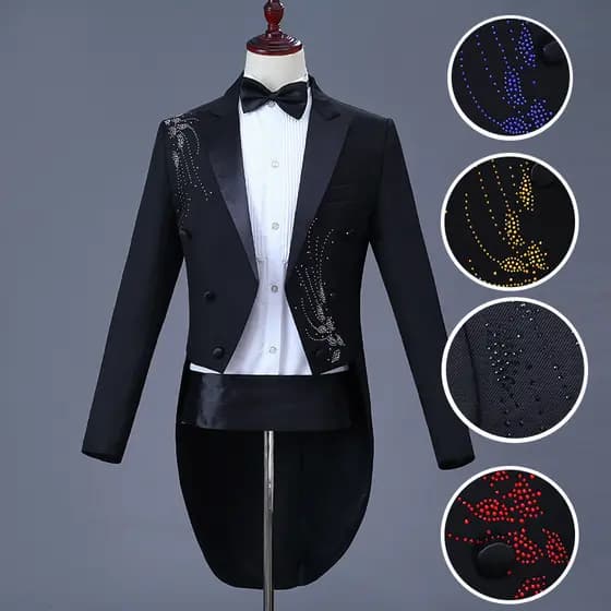 2020 novo estilo masculino coro não-ferro smoking terno Piano desempenho traje coro comando aparência vestido fino-