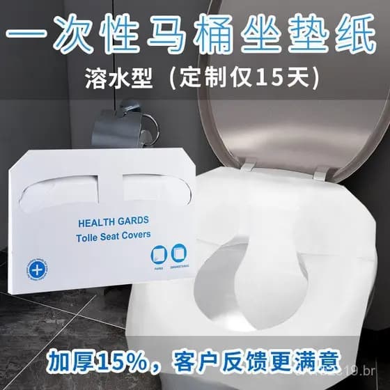 Capa descartável para assento sanitário solúvel em água, vendas diretas do fabricante, capa para assento sanitário espes
