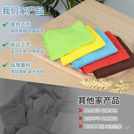 Toalha absorvente de microfibra ultrafina, pano de limpeza para cozinha, pano de limpeza prático, pano sem fiapos para l