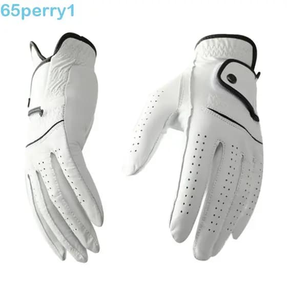PERRY1 Luva Esportiva Masculina De Golfe , De Couro Respirável Branco , Acessórios Pele De Carneiro