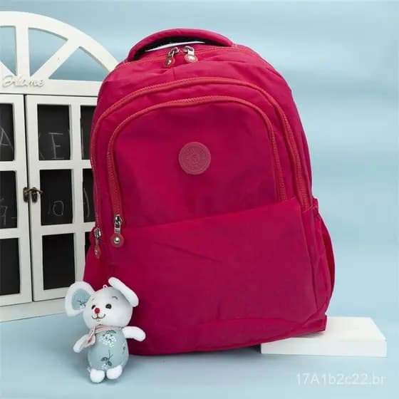 Bolsa de viagem casual feminina, mochila leve de nylon Oxford com múltiplas camadas, bolsa de mãe de estilo coreano, bol