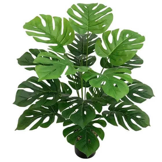 Planta artificial verde com folhas em formato de casco de tartaruga, decoração suave, flores artificiais, plantas artifi