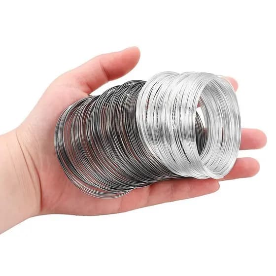 Nova pulseira de fio de memória, acessórios para pulseiras DIY, contas, materiais para joias, anel de ferro para pulseir
