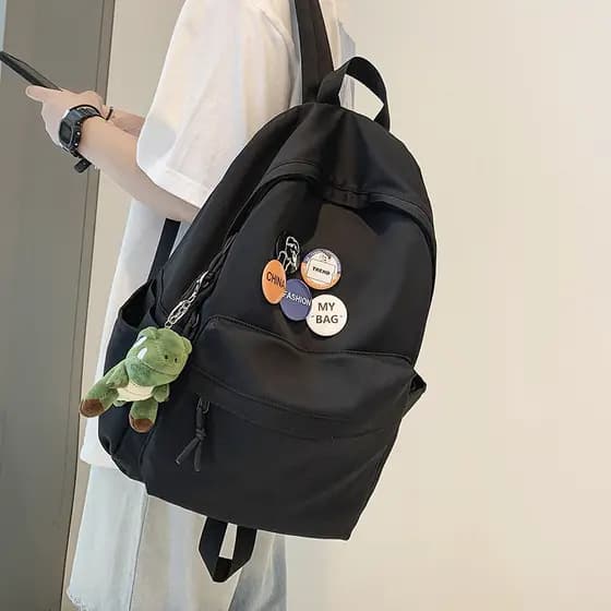 Mochila de viagem masculina de grande capacidade, mochila casual feminina de estilo japonês, mochila escolar para menino