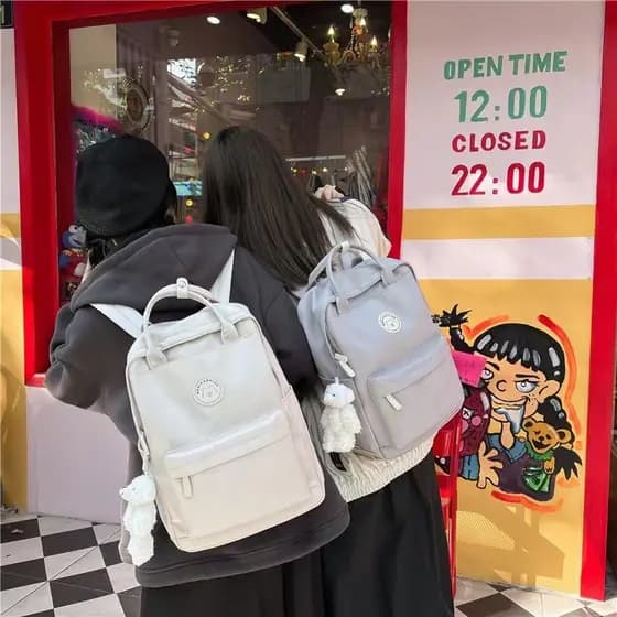 Mochila estilo coreano para estudantes femininas, bolsa escolar de grande capacidade para alunos do ensino médio e funda