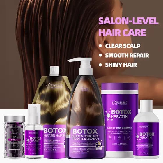 Máscara capilar com queratina Máscara capilar Shampoo da série Care de grande capacidade