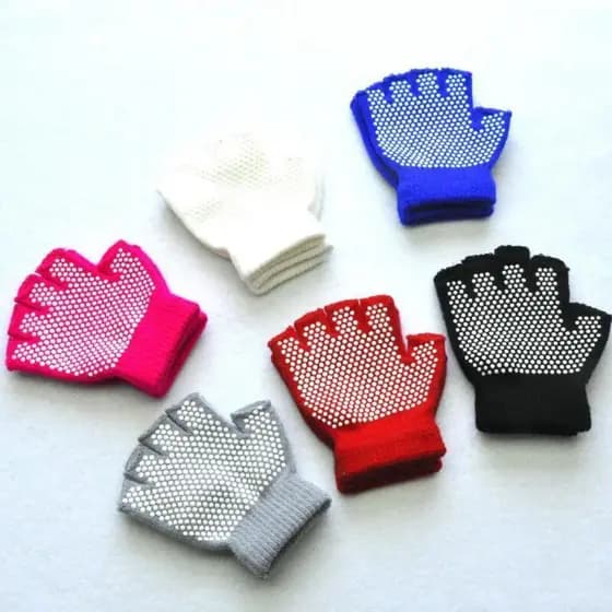Luvas de Inverno para Crianças de 5 a 12 Anos, Meio Dedo, Antiderrapantes, Novas Luvas de Malha Quentes para Meninos e M