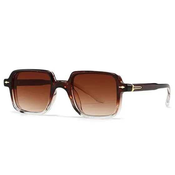 Óculos De Sol Retangulares Femininos Tons UV400 Retrô Gradiente Masculino Quadrado Tendência Rebites