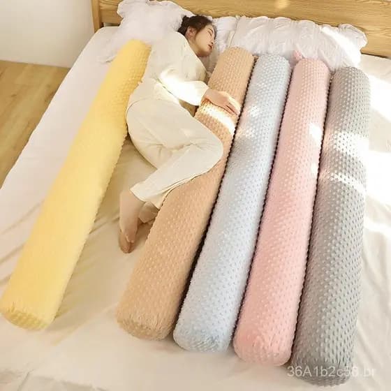 Almofada longa para dormir em formato de macaron, almofada decorativa cilíndrica em formato de coração para sofá, almofa