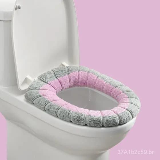 Almofada de poliéster para assento de vaso sanitário, almofada para vaso sanitário, anel de vaso sanitário espesso em fo