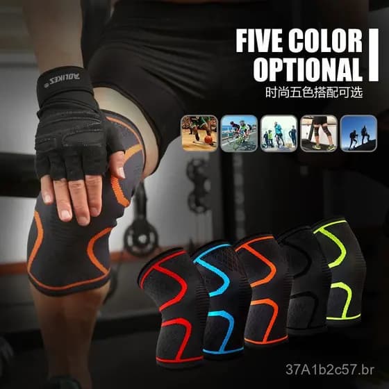 Joelheiras esportivas para outono e inverno, adequadas para corrida, basquete, ciclismo e fitness, antiderrapantes, resp