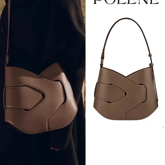 Bolsa francesa de couro genuíno com nó Nodde Hobo Crossbody Bolsa feminina