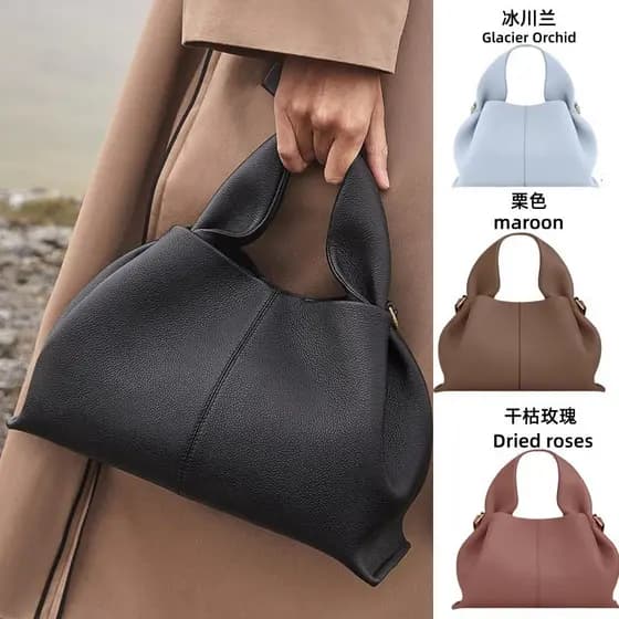 Bolsa de nuvem de couro genuíno francês Bolsa mensageiro Bolsa