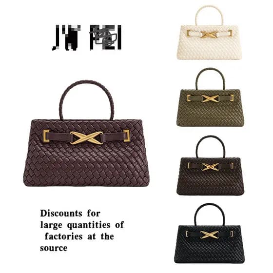 Bolsa de tecido de couro genuíno Cora Bolsa feminina de grande capacidade