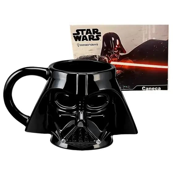 Caneca 3D Darth Vader Star Wars 500ml Oficial Geek Presente Criativo Colecionável Licenciado