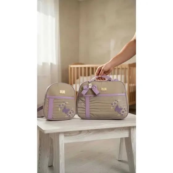 Bolsa Maternidade Kit 2 peças Bolsa G Mochila Térmica Impermeável Mala Luxo Davi Baby