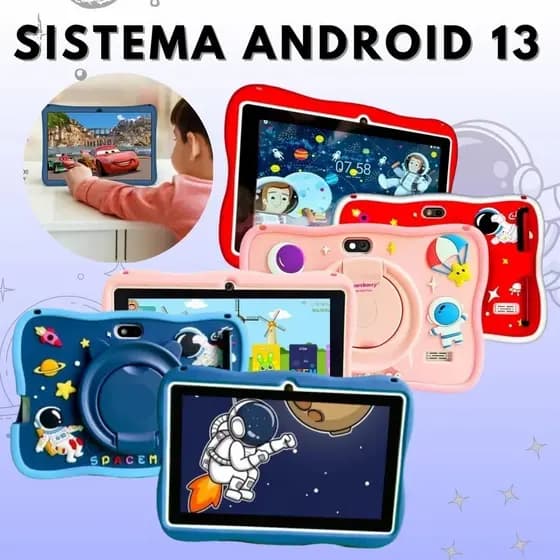 Tablet infantil Android13.0 7polegadas com Pen, sistema de controle parental Presentes para crianças