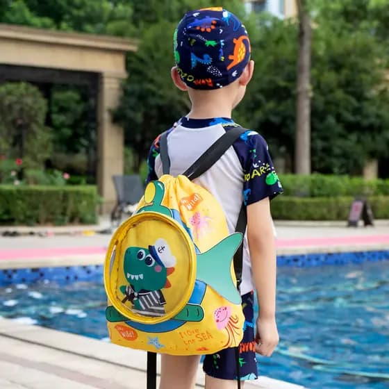 Envio de Taiwan + Bolsa de Natação para Crianças Separação Seco e Úmido Armazenamento Impermeável Meninos Meninas Esport
