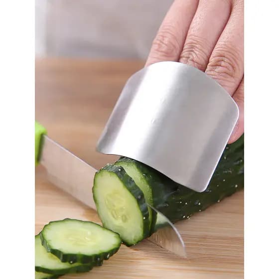 Protetor de mão para corte de vegetais, protetor de mão em aço inoxidável 304, capa protetora para ponta dos dedos, Anti