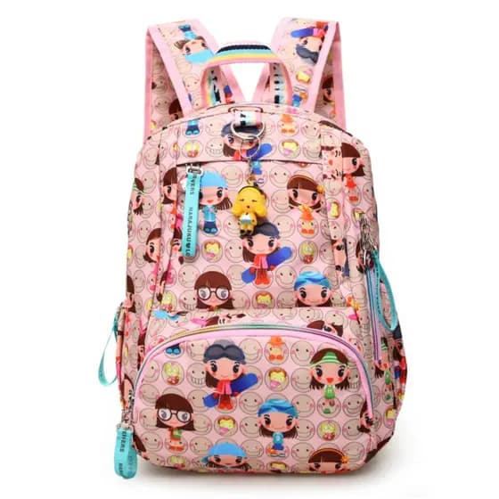 Nova boneca dos desenhos animados crianças mochila estudantes do ensino fundamental grau 1-3 meninas meninas grau 2-4 mo