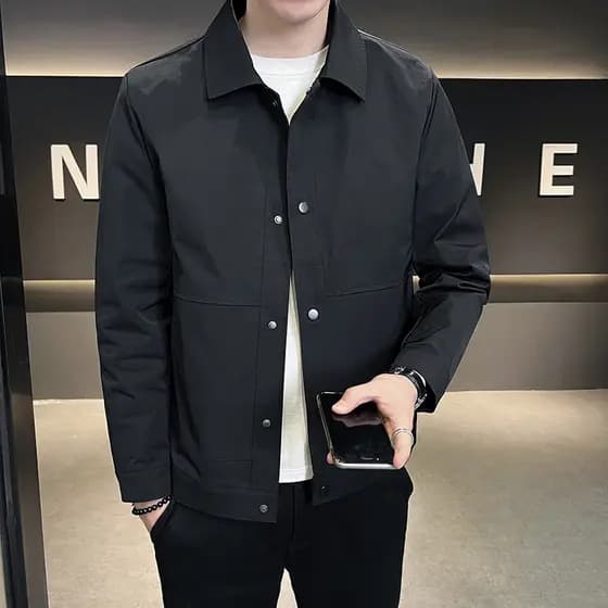 Jaqueta masculina primavera outono estilo negócios Casual High-End roupas lapela administrativa jaqueta roupas masculina