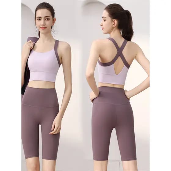 Tudo-em-um copo roupa interior esportiva feminina verão de alta intensidade à prova de choque Anti-flacidez Pilates Yoga