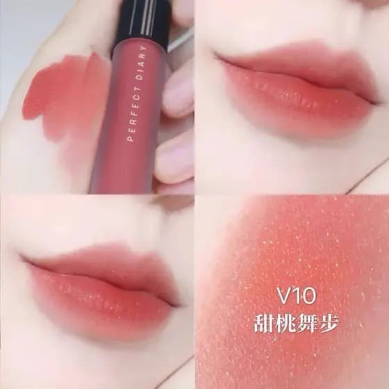 Diário perfeito veludo esmalte labial ouro veludo V10 fosco fosco v08 batom branqueador V07MINI amostra média