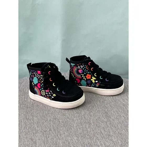 Comércio exterior europeu americano sapatos de lona meninos meninas sapatos casuais crianças em forma de U zíper pés lar