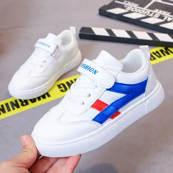 Marca sapatos infantis sapatos brancos 2025 primavera outono estilo meninos sapatos de lona do bebê meninas médio grande