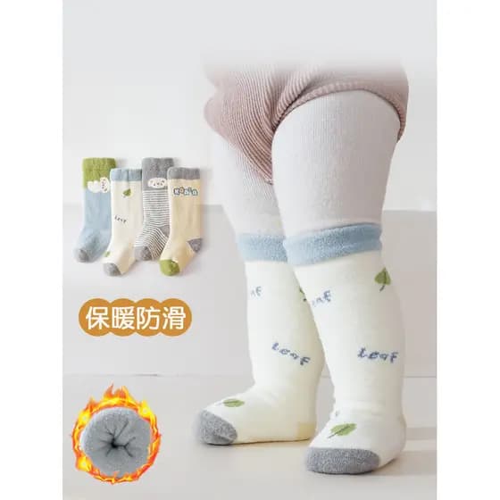 Bebê meias outono inverno espessamento mais veludo meninos meninas bebê recém-nascido meias do bebê da criança meias de
