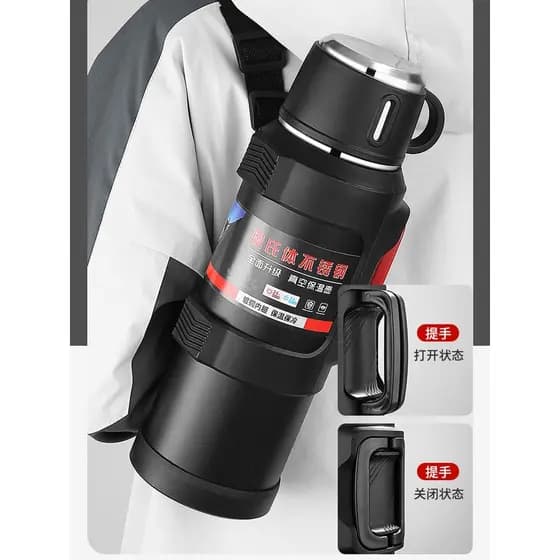 Garrafa térmica de grande capacidade 316, copo térmico de aço inoxidável, portátil, 3L-10L, garrafa térmica para carro,