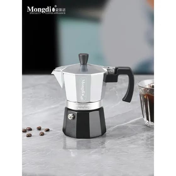 Mongdio Mongdio Válvula Dupla Café Fazendo Pote Doméstico Pequena Máquina de Café Espresso Camping Conjunto de Café de P