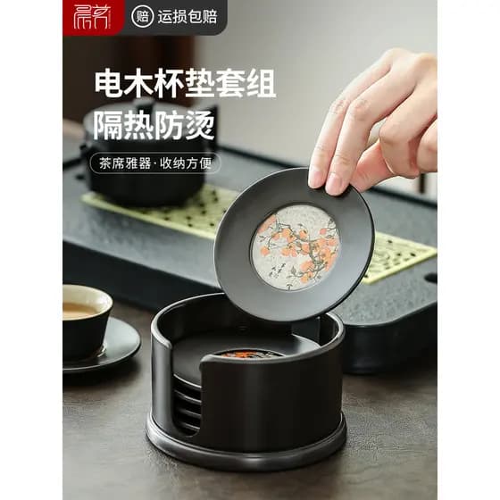Porta-copos de chá de baquelite Kung Fu Tea Master Cup Holder Anti-escaldante Resistente a altas temperaturas Almofada d