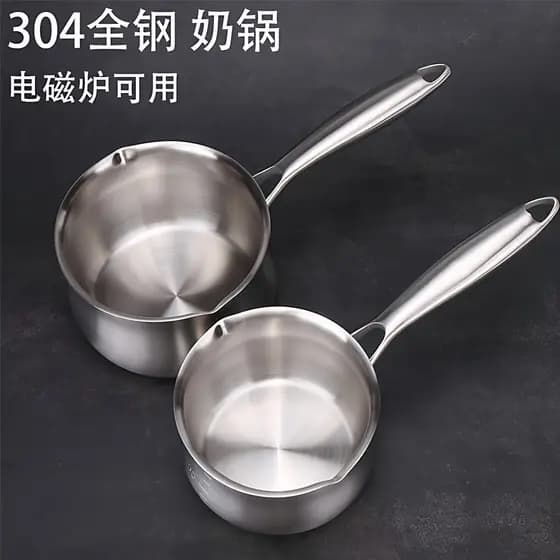 Pote de leite de aço inoxidável 304 Pote de leite quente Anti-escaldante Fogão de indução Panela de macarrão Macarrão in