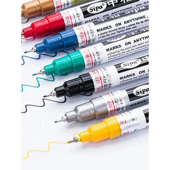 Zhongbai SP150 caneta de pintura 0.7mm Ultra-fina agulha marcador caneta diy pintura sapatos Graffiti pintado à mão à pr