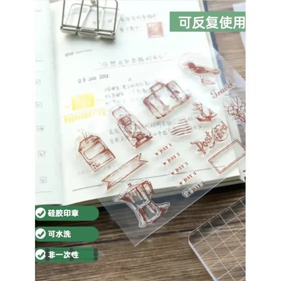 Retro transparente Silicone selo diy números letras em inglês bonito decoração manual ferramenta calendário manual conju