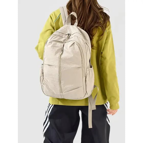 Simples mochila feminina estudante universitário mochila de viagem bonito mochila feminina estudante do ensino médio moc