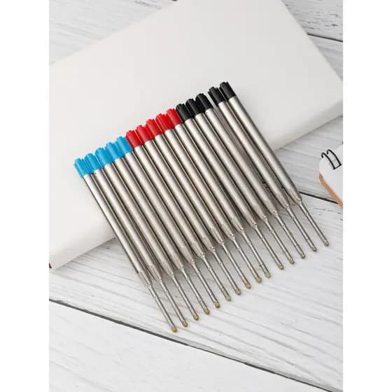 Frete grátis caneta esferográfica de Metal G2 núcleo de substituição 99mm comprimento imprensa preto azul linhas de rota