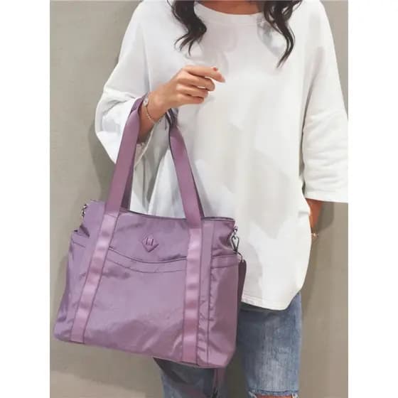 Sacola feminina de grande capacidade saco do mensageiro moda na moda classe Commuter saco de um ombro náilon lona bolsa