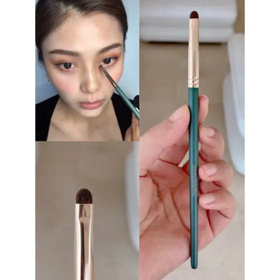 Miss Qian.Ponyhair Animal Hair Eye Brightening Brush Pincel de sombra fina One Deitado Silkworm Pincel de maquiagem Marc