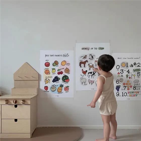 INS educação precoce imagem cognitiva forma letras coloridas números quarto das crianças adesivos à prova dwaterproof ág