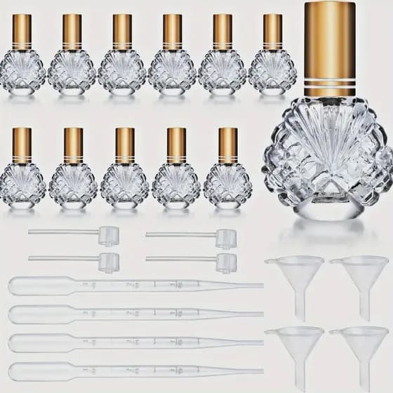 Frasco De Vidro De 15ml , Atomizador De Perfume , Spray Recarregável , Vazio Com Tubo De Funis