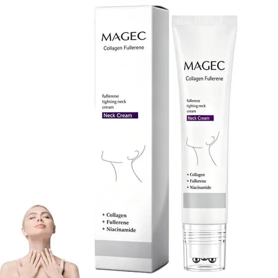 MAGEC, Colágeno Mágico com Fullerene para o Pescoço, Colágeno para o Pescoço com 5 Rolos, Cuidado Firmador para o Pescoç