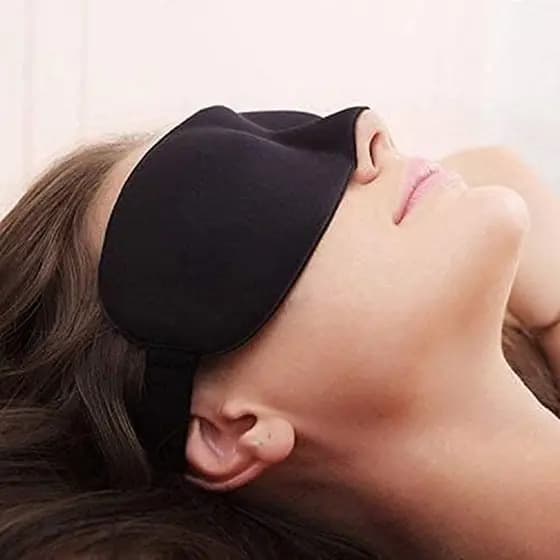 SCILLA Blind Sleeping Eye Mask Slip Night Sleep Preto Capa De Algodão 3D Super Macia & amp ; Máscaras De Viagem Suaves P