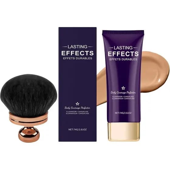 Corretivo Corporal de Cobertura Perfeita, Corretivo para Toda a Pele com Pincel de Maquiagem Corporal Extra Grande, Maqu