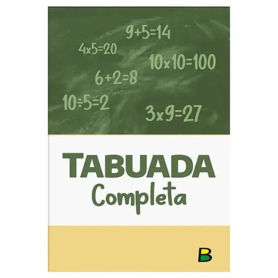 Tabuada completa - Kit c/10 Und. Capa Mole Pequena